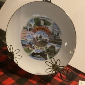 Quebec Souvenir Plate with Scenic Design
